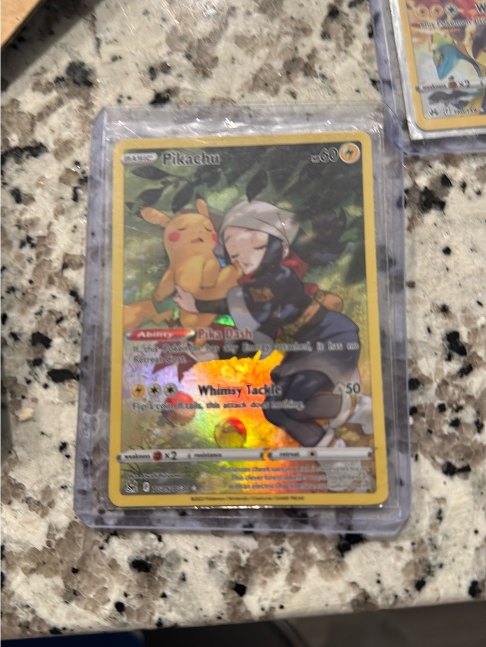 Pokemon Pikachu Holographic Yellow Card